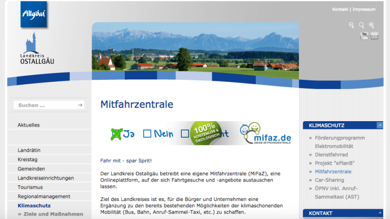 Homepage des Landkreises Ostallgäu